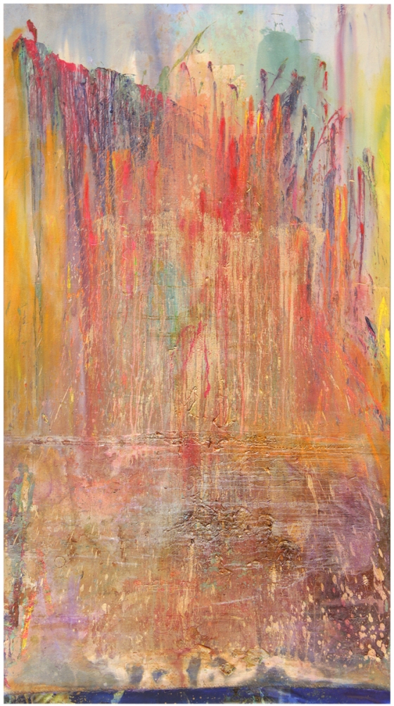Frank Bowling, Ashton's Plunge, 2011, acrylic on canvas, 302.5 x 165 cm