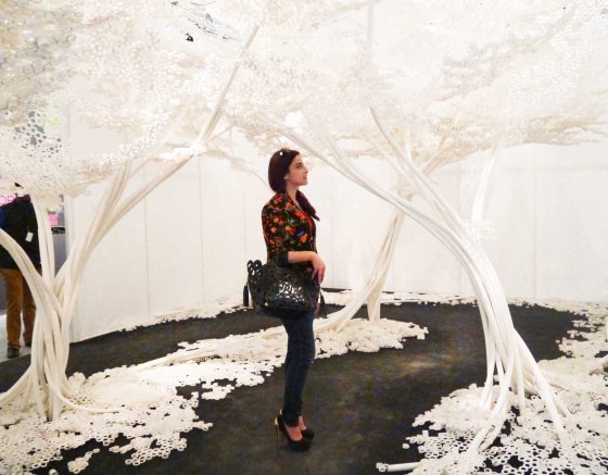 PP Trees installation by Tom Price at Design Days Dubai! Made entirely from polypropylene pipes and cable ties